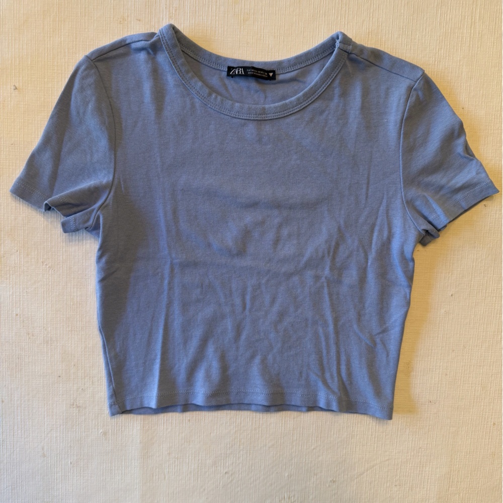 Zara Light Blue Short Sleeve Tee